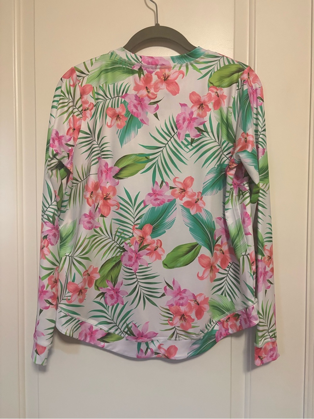 🌴🌴 Women’s XS Hurley Floral Tropical Long Sleeve Rash Guard 🏊‍♀️🏊‍♀️SPF 50